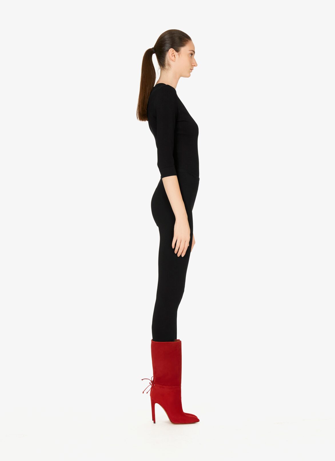 MID-CALF STILETTO BOOTS  ALAÏA PURPLE MID-CALF STILETTO BOOTS